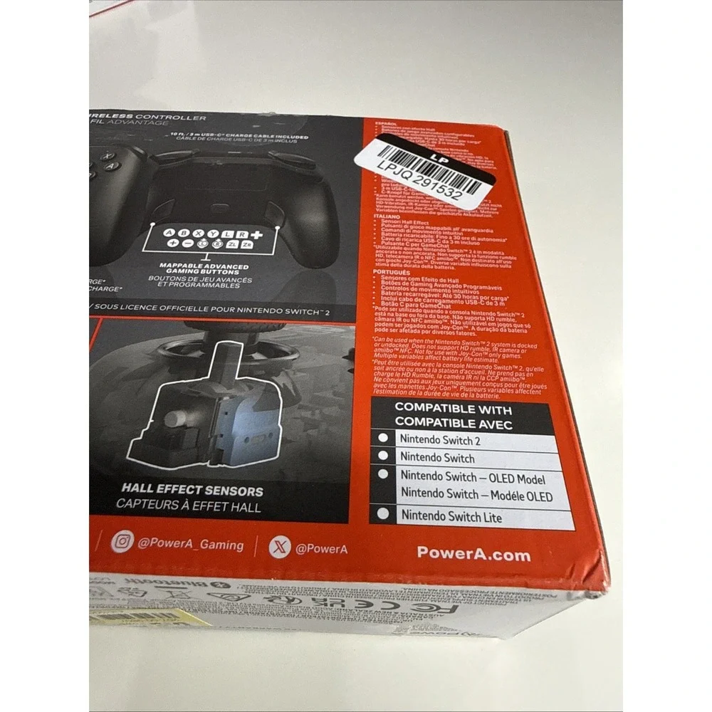 PowerA Advantage Wireless Black Controller for Nintendo Switch 2 Open Box